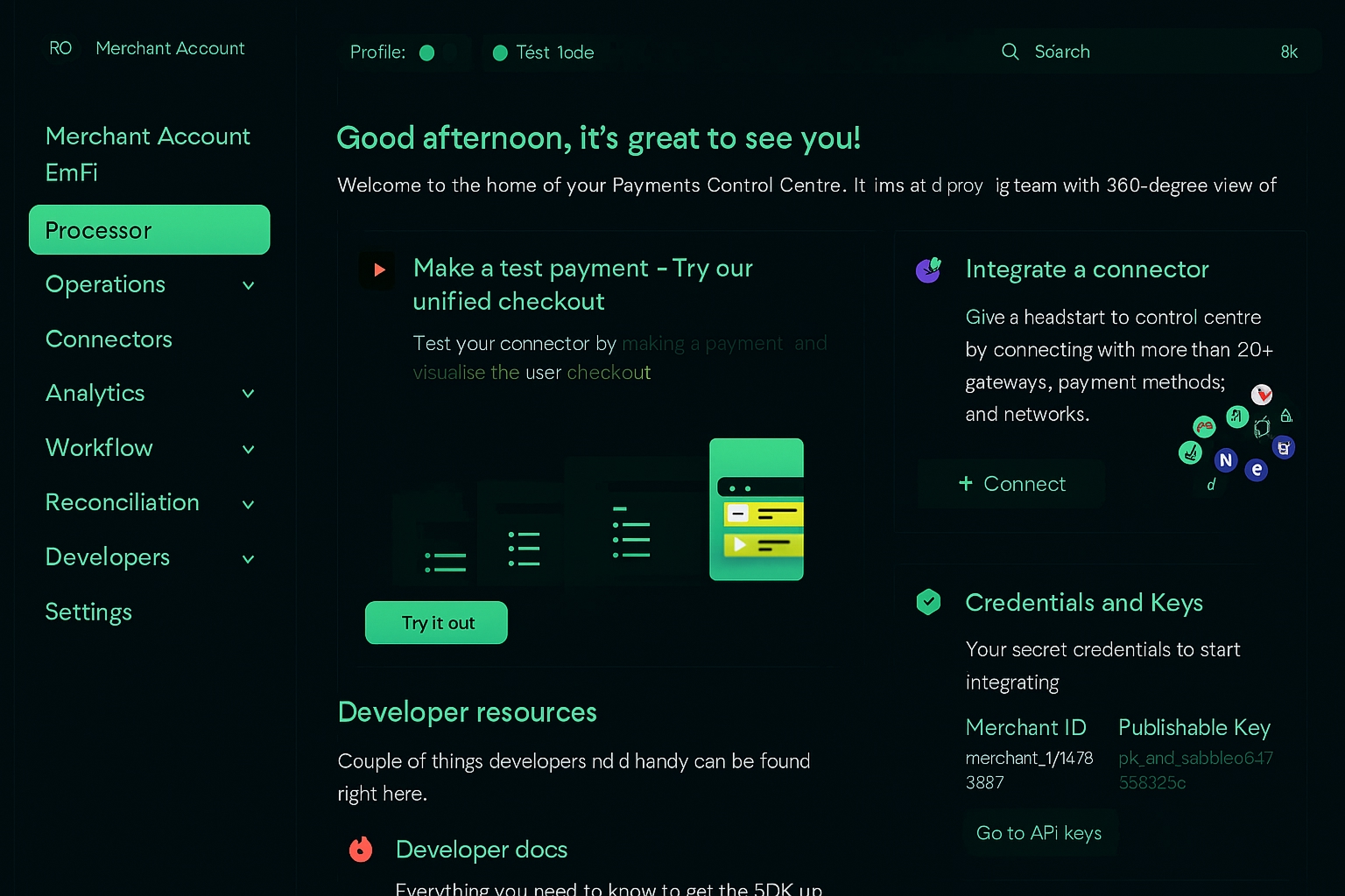 EMFI card issuing dashboard